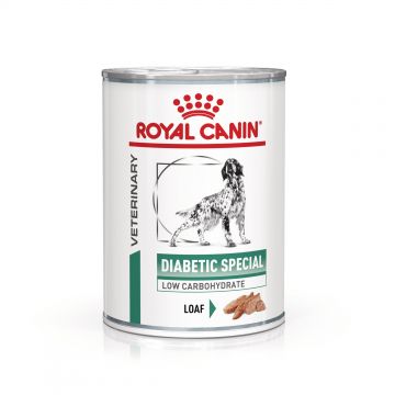 ROYAL CANIN Diabetic Special Low Carbohydrate, XS-XL, dieta veterinara, conserva hrana umeda caini, obezitate & diabet, 410 g ROYAL CANIN Diabetic Special Low Carbohydrate, XS-XL, dieta veterinara, conserva hrana umeda caini, obezitate & diabet, 410 g