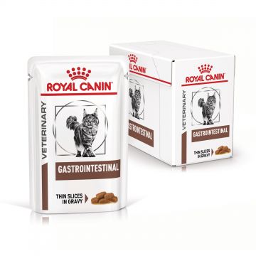 ROYAL CANIN Gastrointestinal, dieta veterinara, plic hrana umeda pisici, sistem digestiv, (in sos), 12x85 g ROYAL CANIN Gastrointestinal, dieta veterinara, plic hrana umeda pisici, sistem digestiv, (in sos), 12x85 g