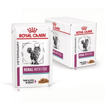 ROYAL CANIN Renal Fish, dieta veterinara, plic hrana umeda pisici, sistem renal, 12x85 g ROYAL CANIN Renal Fish, dieta veterinara, plic hrana umeda pisici, sistem renal, 12x85 g