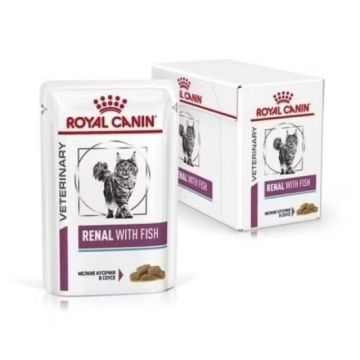 Royal Canin Renal with Fish, hrana umeda pisica, 12x85 g Royal Canin Renal with Fish, hrana umeda pisica, 12x85 g