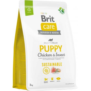 BRIT CARE Sustainable PUPPY, cu Pui şi Insecte