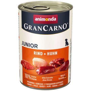 GRANCARNO JUNIOR, conservă cu Vită şi Pui 400g