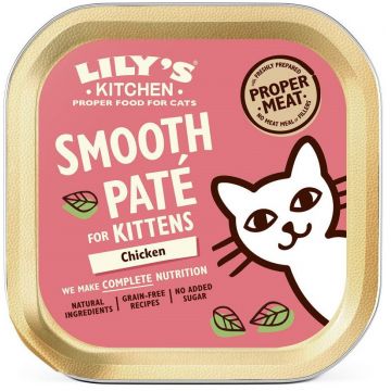 LILY'S KITCHEN Smooth Pat pentru KITTEN, cu Pui 85g