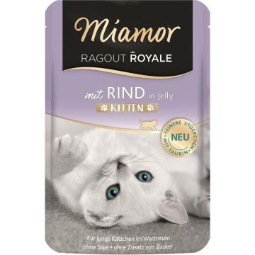 MIAMOR Ragout Plic KITTEN, Vită în gelatină 100g