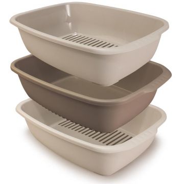 MPS Litieră pentru pisici triplă MISO, 54x38,5x16cm