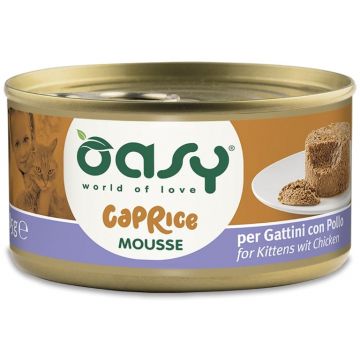 OASY CAPRICE Conservă pentru KITTEN, Mousse cu Pui 85g