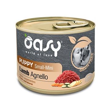 OASY Conservă pentru câini, PUPPY, Small/Mini, cu Miel, fără cereale 200g