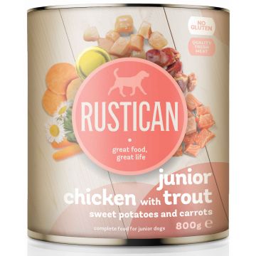 RUSTICAN JUNIOR Pui, Păstrăv, Cartofi dulci şi Morcovi