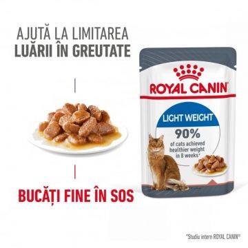 Royal Canin Light Weight Care Adult hrana umeda pisica, limitarea cresterii in greutate (in sos), 12 x 85 g