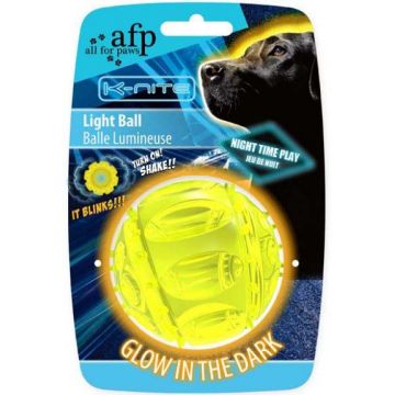 ALL FOR PAWS K-NITE Jucărie pentru câini Minge luminoasă, cu LED 7,3x7,3x7,6cm