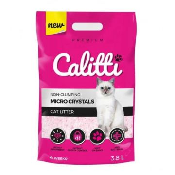 Asternut igienic pentru pisici Calitti Micro cristale, 3.8L