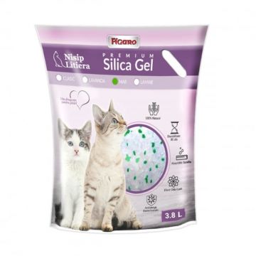 Asternut pentru litiera pisici nisip silica-gel figaro premium 3.8l- Mar