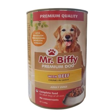 Hrana umeda pentru caini Mr. Biffy, Vita, 20 x 415g