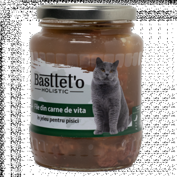 Hrana umeda pentru pisici Bastteto, Vita in aspic, 6 x 360g