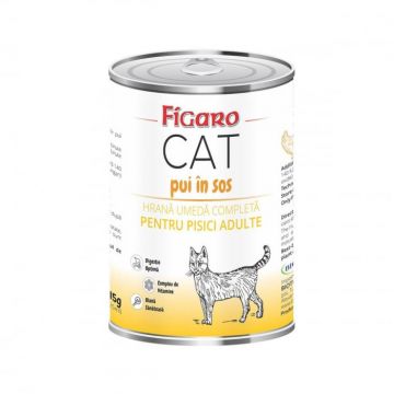 Hrana umeda pentru pisici figaro cat Pui in sos conserva 415g