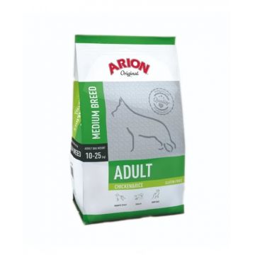 Hrana uscata pentru caini Arion Original Adult Medium, Pui si orez, 12kg