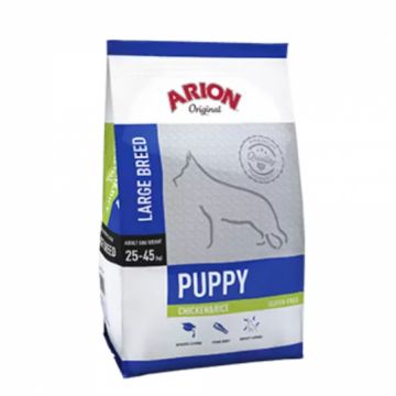 Hrana uscata pentru caini ARION Original Puppy Large breed, Pui si orez, 12kg