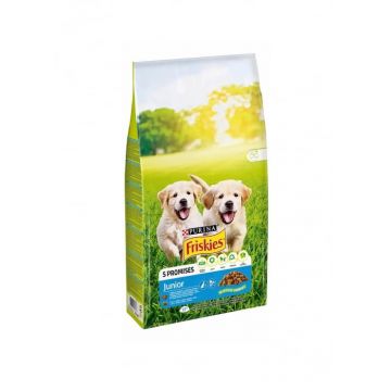 Hrana uscata pentru caini Purina Friskies Junior, Pui si legume, 15kg