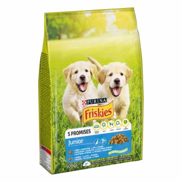 Hrana uscata pentru caini Purina Friskies Junior, Pui si legume, 15kg