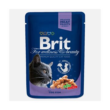 Brit Premium Cat plic cu carne de cod 100 gr