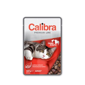 Calibra Cat Pouch Premium Chicken and Beef 100 g