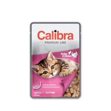 Calibra Cat Pouch Premium Kitten Turkey and Chicken 100 g