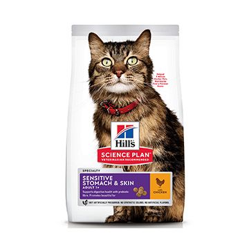 Hills SP Feline Adult Skin and Stomach Chicken 1.5 kg