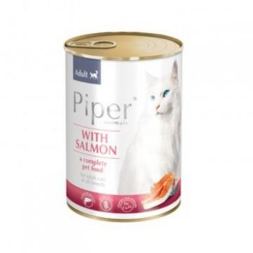 Hrana umeda pentru pisici, Piper Cat, carne de somon, 400 g