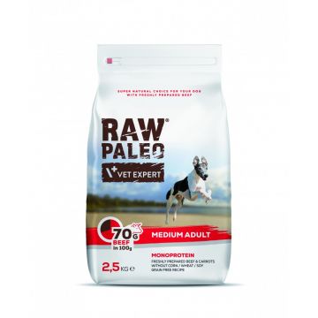 Raw Paleo Adult, Rase Mediii 2.5 Kg Cu Vita