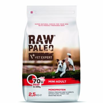 Raw Paleo Adult, Rase Mici 2.5 Kg Cu Vita