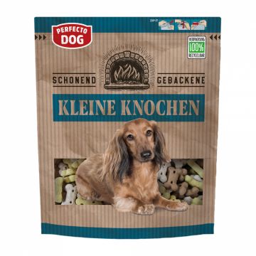 Recompense pentru caini Perfecto Dog, biscuiti oase mici, 400g