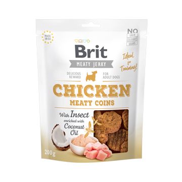 Brit Dog Jerky Chicken With Insect Meaty Coins 200 g