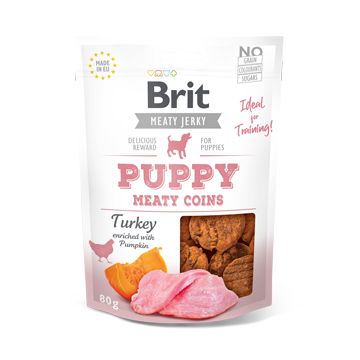 Brit Dog Jerky Puppy Turkey Meaty Coins 80 g