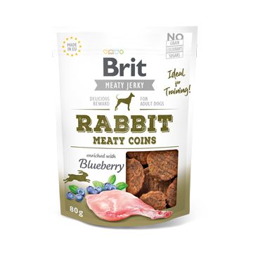 Brit Dog Jerky Rabbit Meaty Coins 80 g