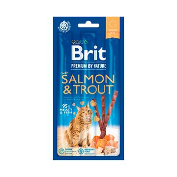 Brit Premium By Nature Cat Sticks With Salmon and Trout (3 sticks)