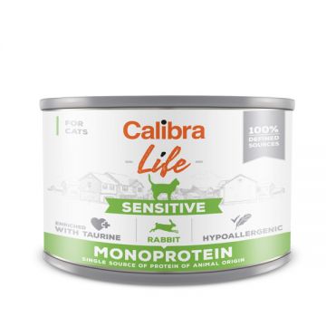 Calibra Cat Life can Sensitive Rabbit 200 g