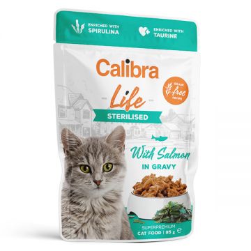 Calibra Cat Life Pouch Sterilised Salmon in Gravy 85 g