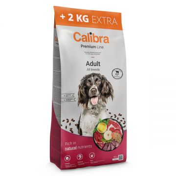 Calibra Dog Premium Line Adult Beef 12+2 kg New