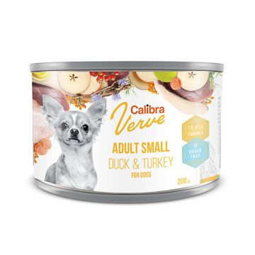 Calibra Dog Verve GF Adult Small Duck and Turkey 200 g conserva