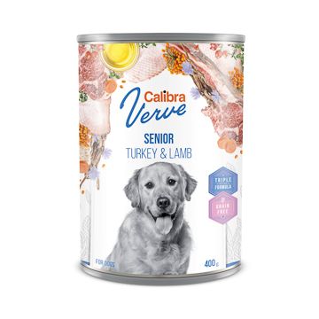 Calibra Dog Verve GF Senior Turkey and Lamb 400 g conserva