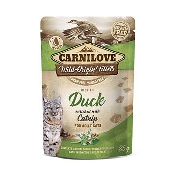 Carnilove Cat Pouch Rich in Duck With Catnip 85 g