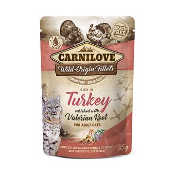 Carnilove Cat Pouch Rich in Turkey With Valerian 85 g