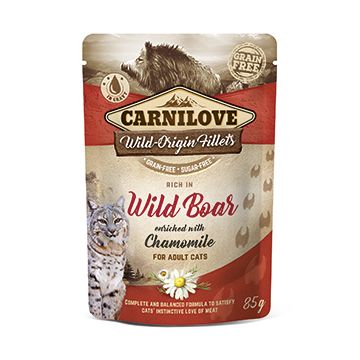 Carnilove Cat Pouch Rich in Wild Boar With Chamomile 85 g