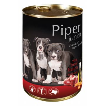 Hrana umeda Piper Junior, Inima de Vita si Morcovi, Pachet 6 X 400 g