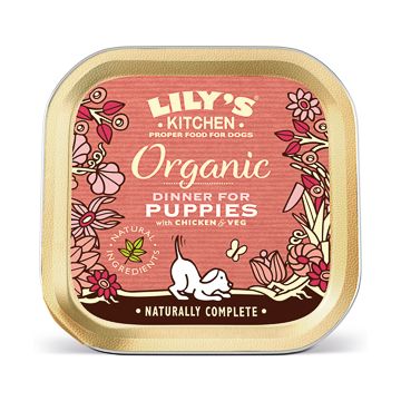 Lilys Kitchen for Dogs Organic Dinner for Puppies with Chicken and Veg 150 g