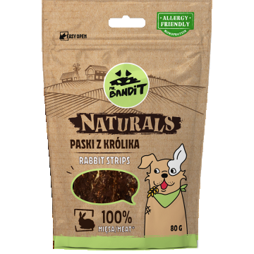 Recompense pentru caini Mr. Bandit Natural, iepure, 80g