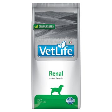 Vet Life Natural Diet Dog Renal, Pachet 2 X 2 Kg