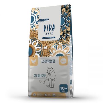 Vida Super Sterilised Chicken with Super Veggies Adult Cat 10 kg