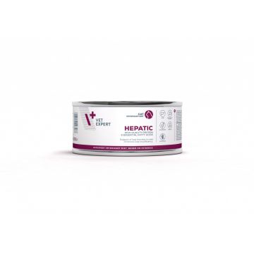 4T Dieta Veterinara pisici Hepatic CAT, VetExpert, conserva, 8 X 100g