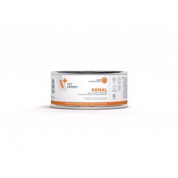 4T Dieta Veterinara pisici Renal Cat, VetExpert, conserva, pachet 8 X 100 g